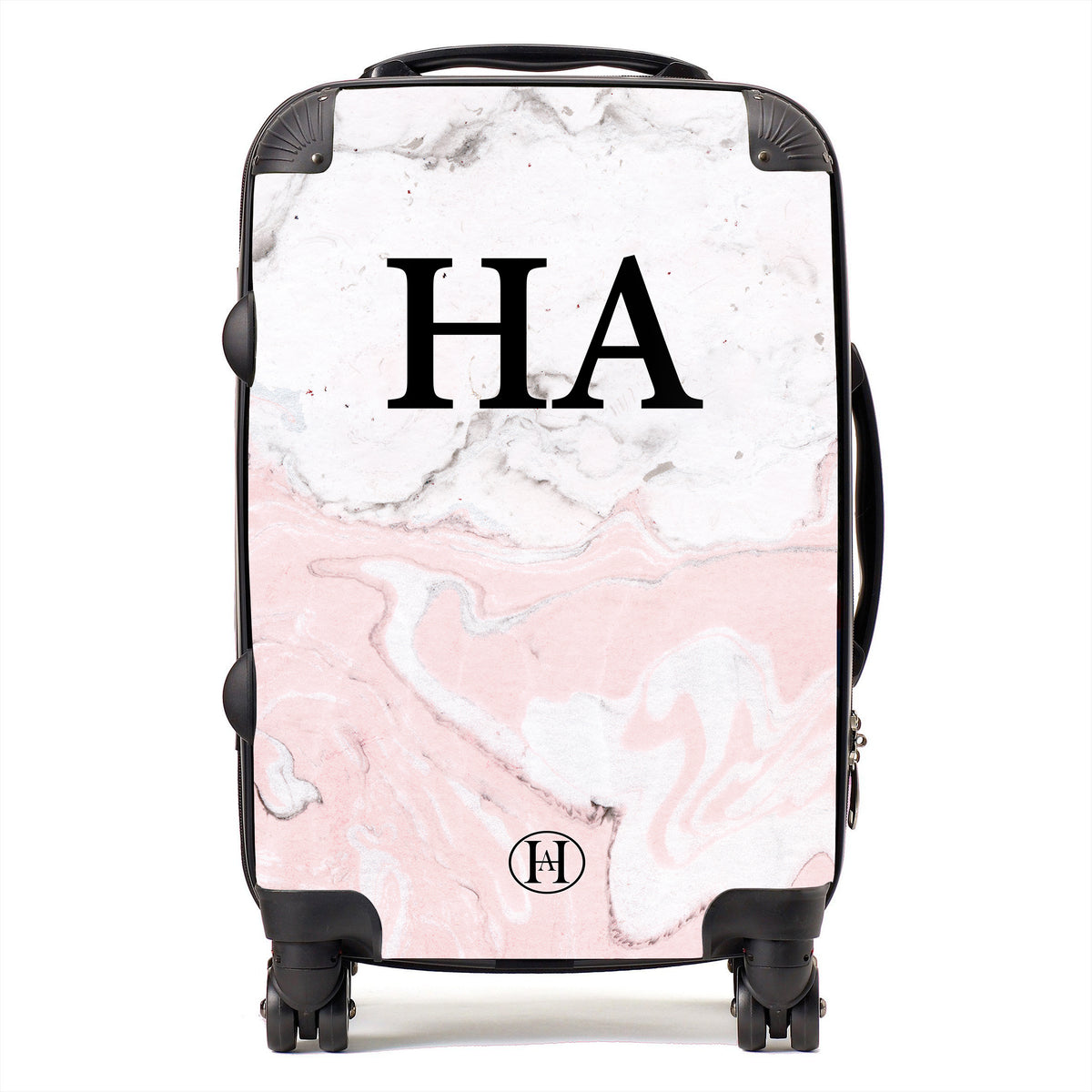 Pink marble luggage online