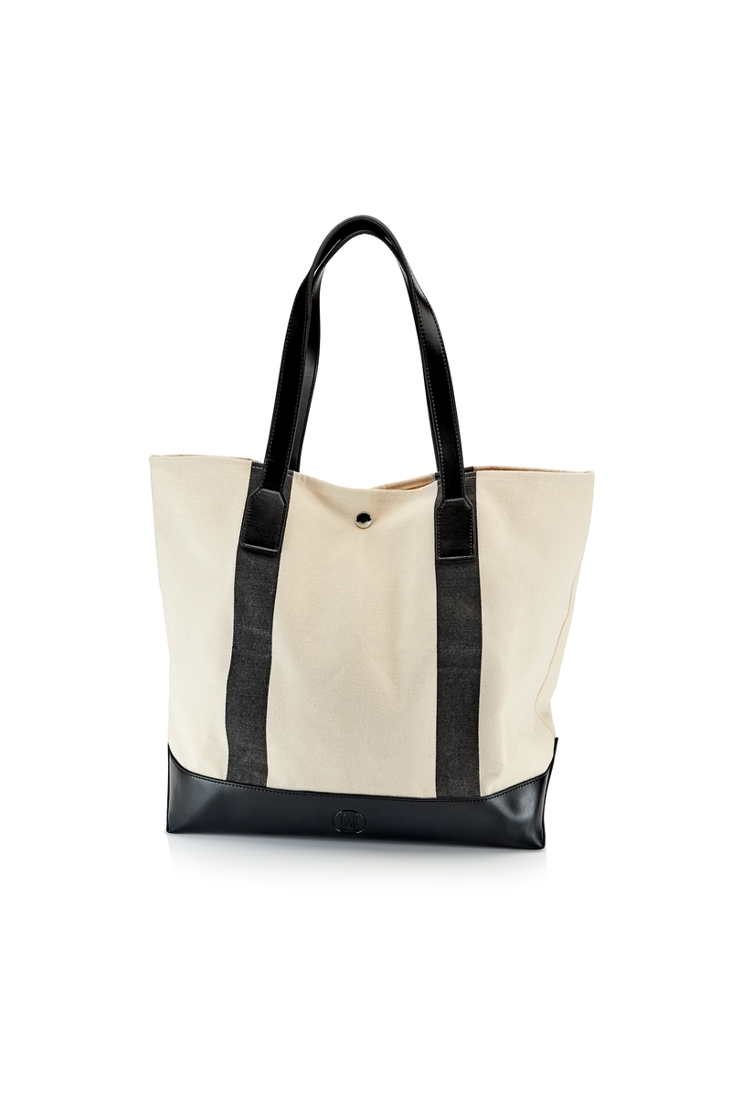 Personalised Striped Canvas Tote Bag - Black – HA Designs LTD