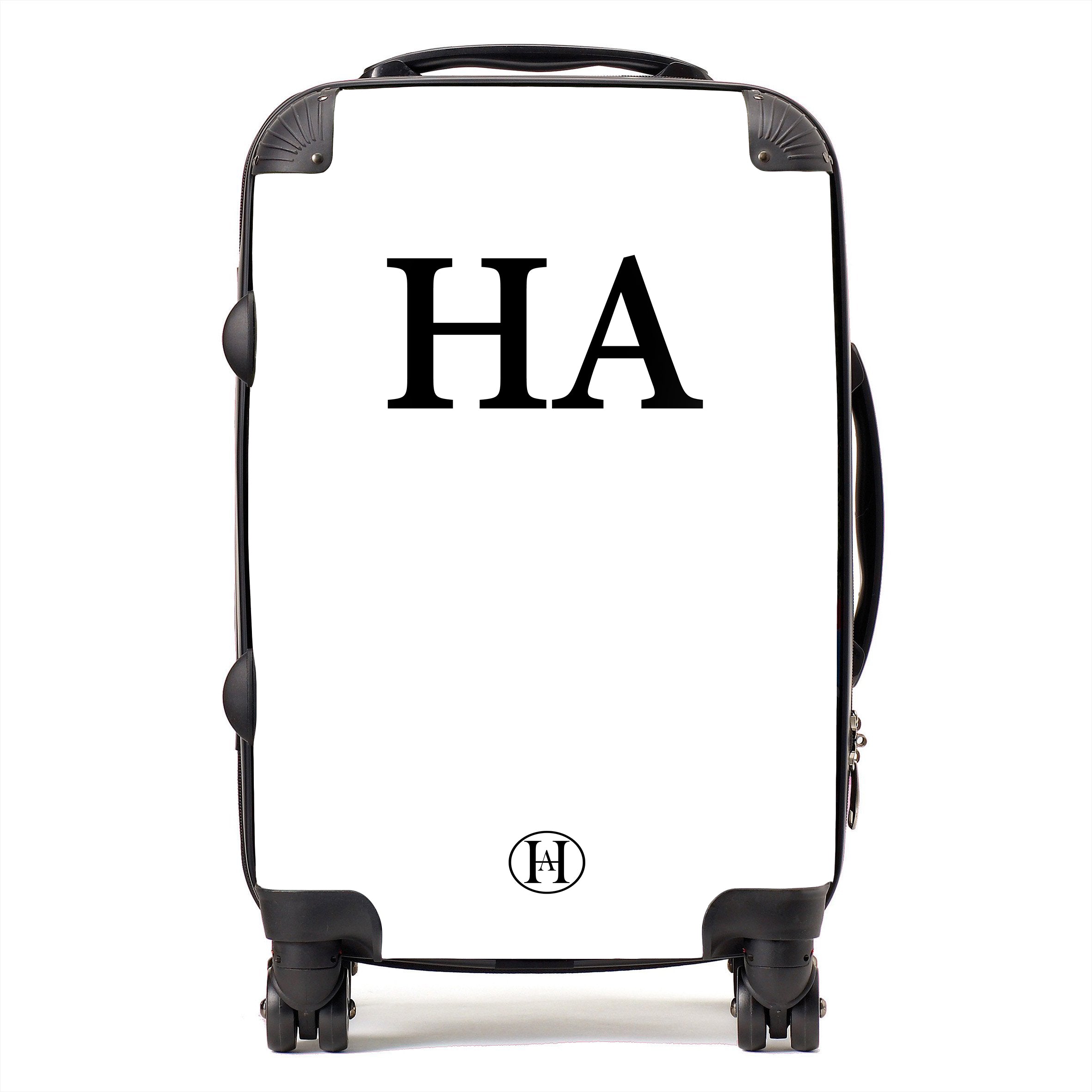 Personalised Printed Suitcase White HA Designs LTD